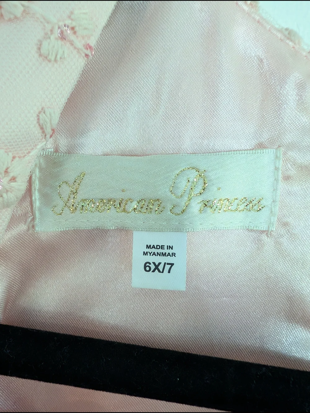American Princess Light Pink Lace Bow Formal Dress for Girls